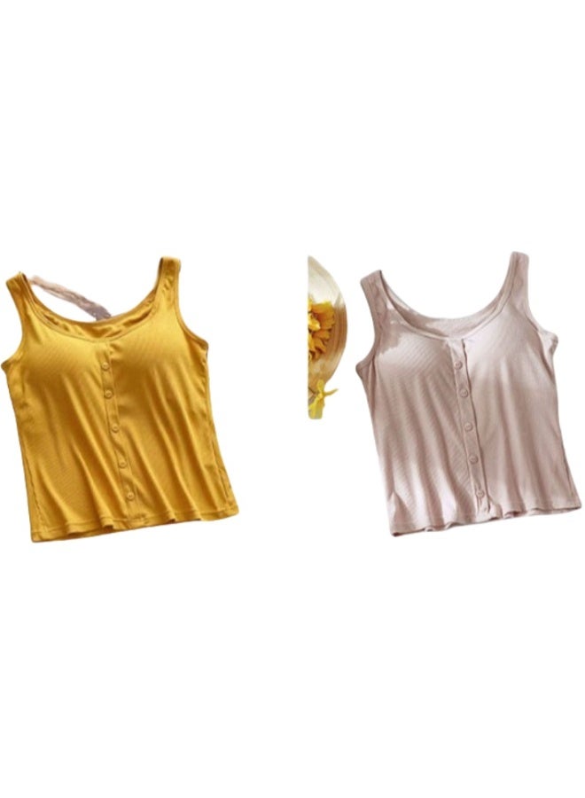 KUYING New Comfortable Skin Friendly Breathable And Slim Fit Vest Set Of 2  - Image 1