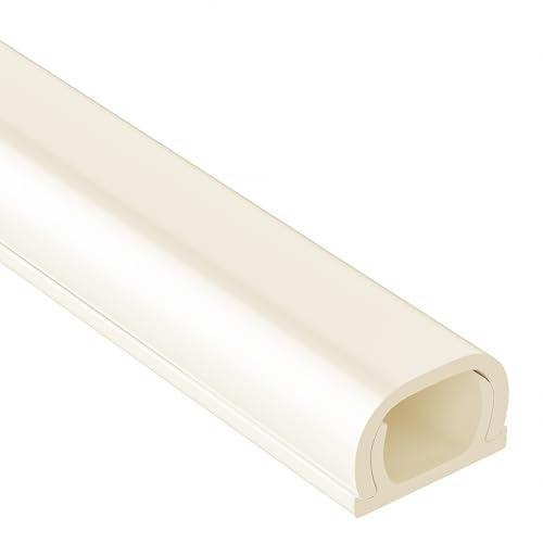 Yecaye 128in Wall Cord Hider for 1 Mini Wire, On-Wall Cord Cover Channel, Wire Concealer, Cable Cover Cable Management for Home Office, W0.5in H0.31in, Beige - Image 1