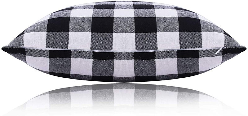 ATOOTFUSION Soft Washable Hollow Fiber Pillow Black and White Checkered Microfiber 16 X 25 Inch Size Soft Plush Cushy Pillow (Pack of 01) - Image 5