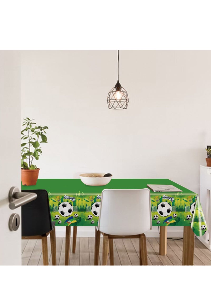 2pcs Football Theme Pattern Disposable Waterproof Birthday Tablecloth Party Supplies Decoration Tablecloth (Size: 137cm*183cm)  - Image 3