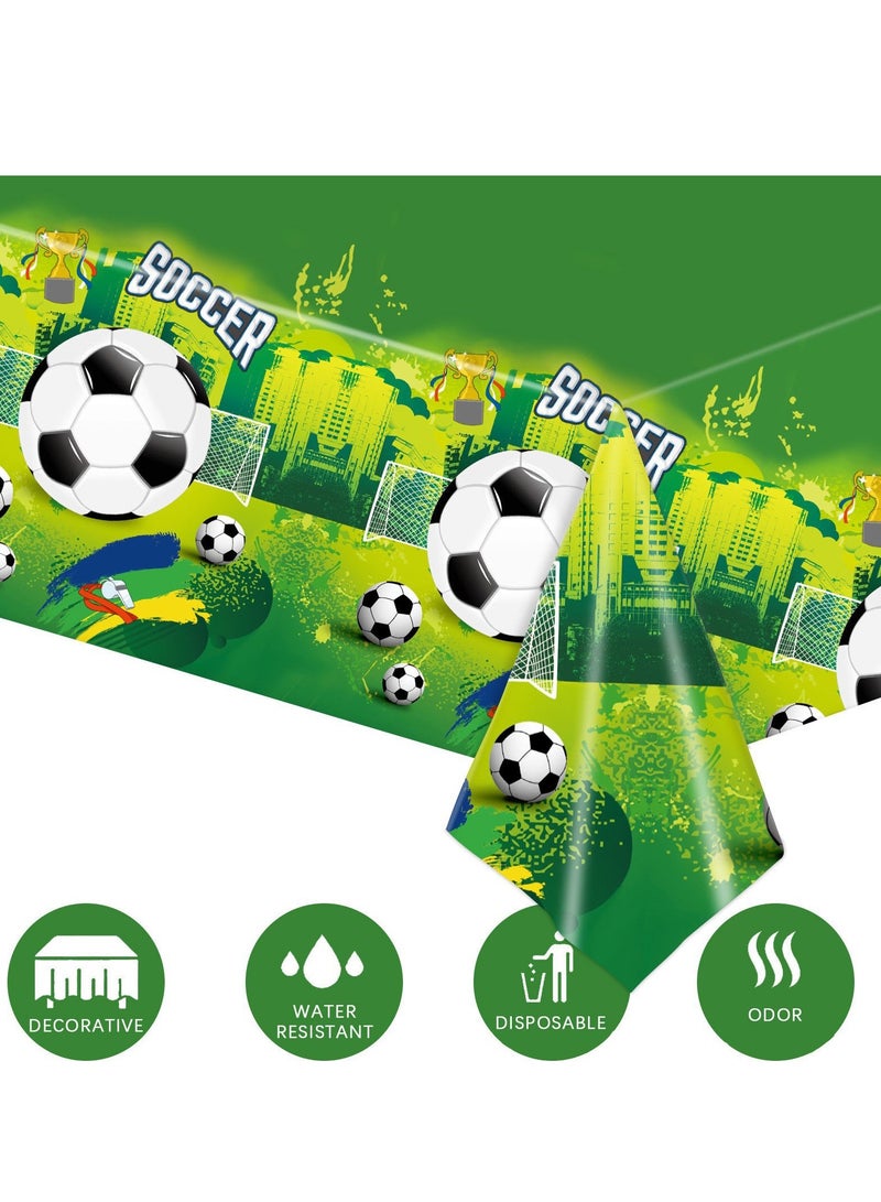 2pcs Football Theme Pattern Disposable Waterproof Birthday Tablecloth Party Supplies Decoration Tablecloth (Size: 137cm*183cm)  - Image 5