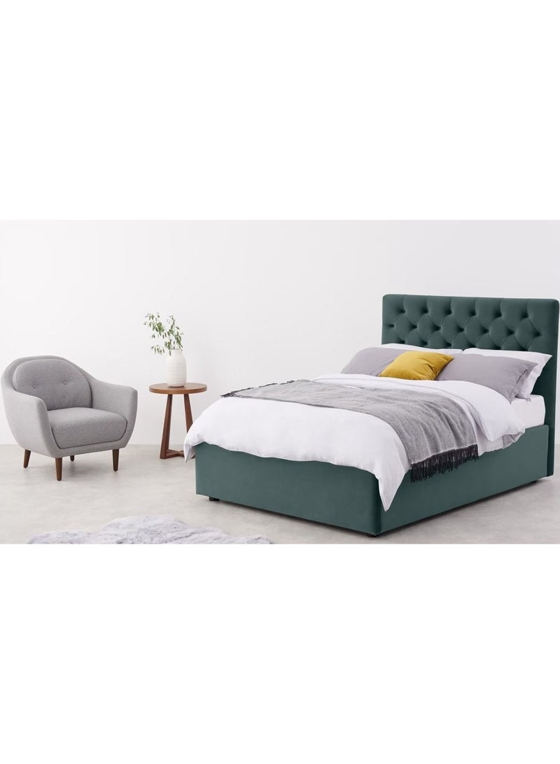 Malazhouse Button tufted bed, Green - 160cm – 195L x 120H x 160W - Image 1
