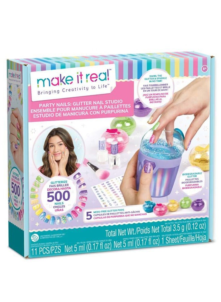 Make It Real Make It Real Party Nails Glitter Design Set  - Image 1