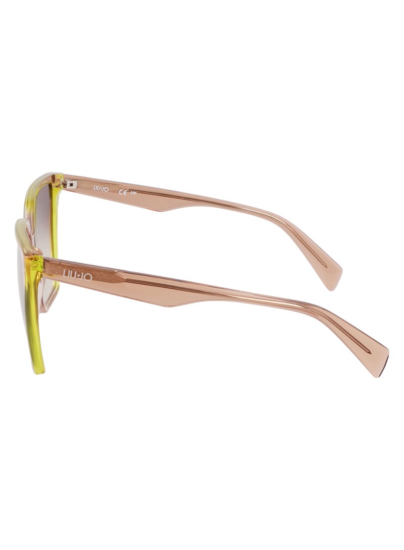 Liu Jo FULL RIM ACETATE ACETATE LIU JO SUNS LJ798S 5814 (279) NUDE/LIME - Image 4