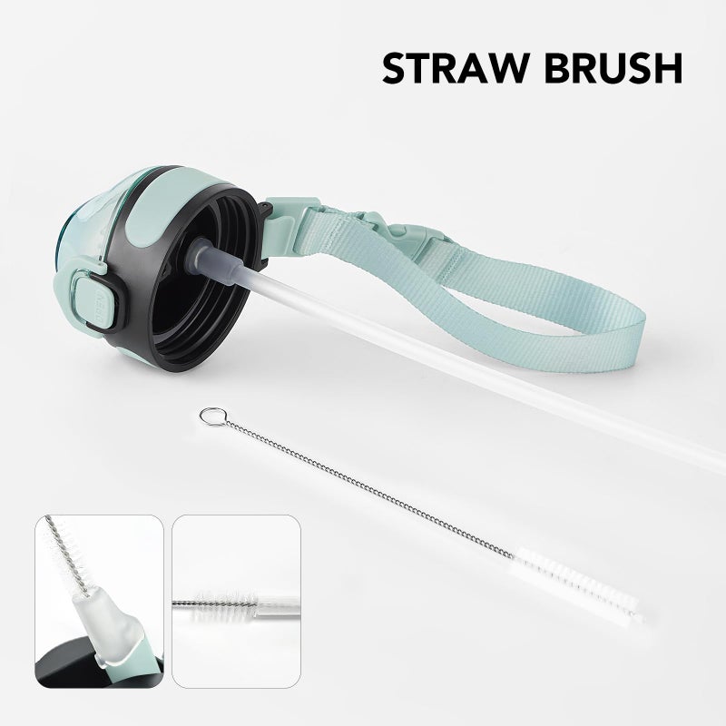 Enerbone 32 oz Insulated Water Bottle, Stainless Steel Bottle with Carrying Strap, Double-Wall Vacuum Insulation Design, Leakproof Sports Bottle with Straw, Keep Drinks Cold or Hot for Hours - Image 5