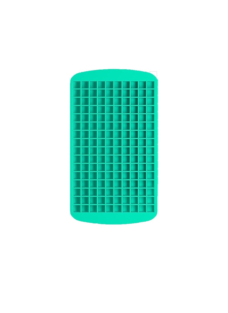 Karp KARP Silicone Mini Ice Cube Trays - 160 Small Crushed Ice Cube Molds, Easy Release for Chilling Whiskey Cocktails, BPA Free, Flexible & Stackable for Freezer - (Bottle Green)  - Image 1