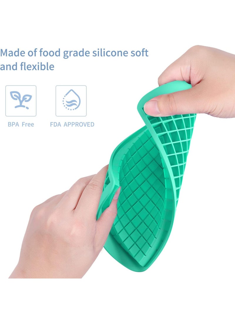 Karp KARP Silicone Mini Ice Cube Trays - 160 Small Crushed Ice Cube Molds, Easy Release for Chilling Whiskey Cocktails, BPA Free, Flexible & Stackable for Freezer - (Bottle Green)  - Image 4