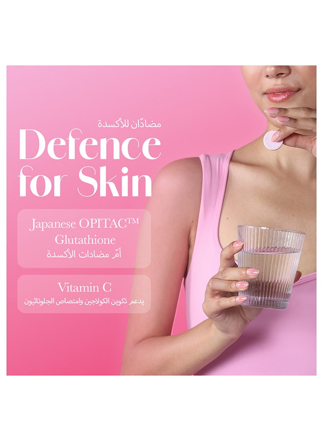 CHICNUTRIX Glow - Japanese Glutathione & Vit. C for skin radiance & even tone - 10 Effervescent Tablets, Strawberry-Lemon flavour - Image 4