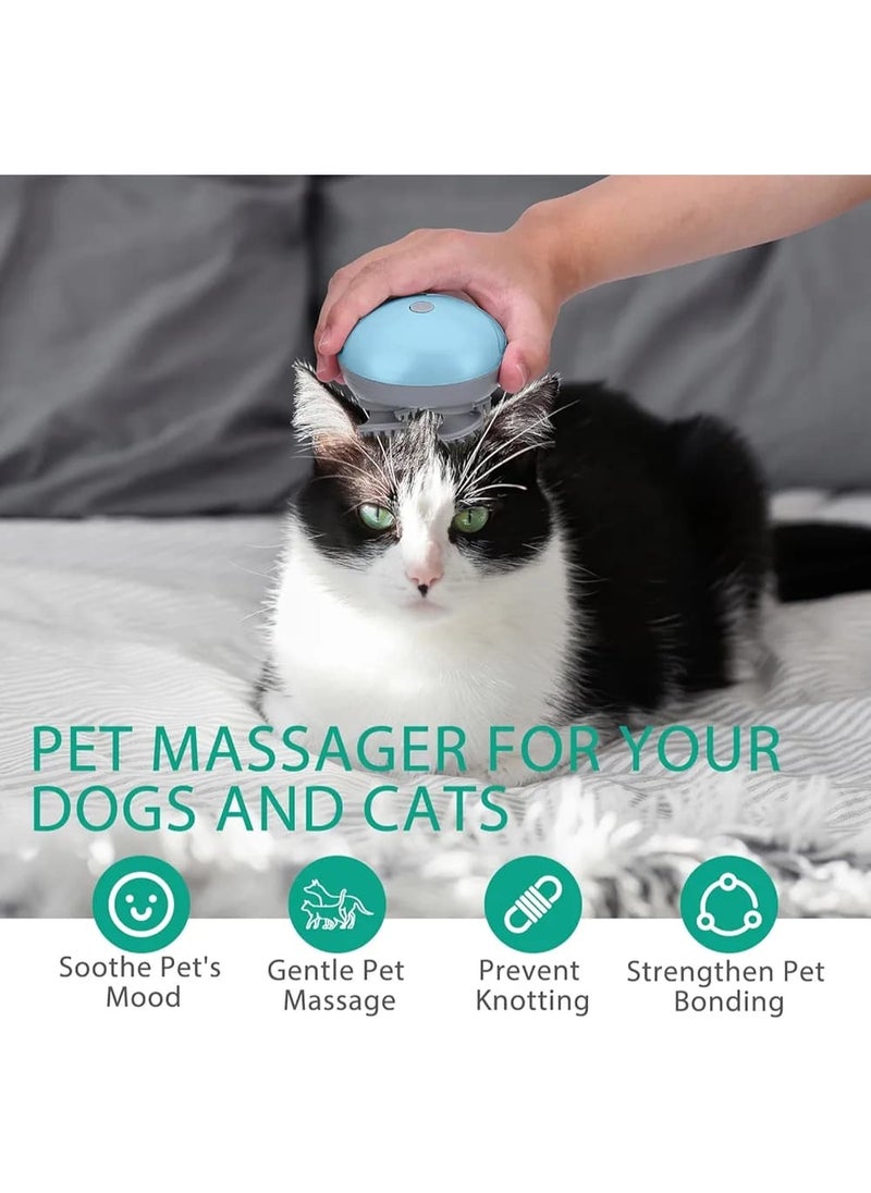 Generic Electric Head Massager, Portable Pet Massager, Wireless Scalp Full Body Massager, USB Rechargeable, 5 Modes, 8 Heads, 96 Massage Nodes, IPX7 Waterproof, Blue  - Image 2