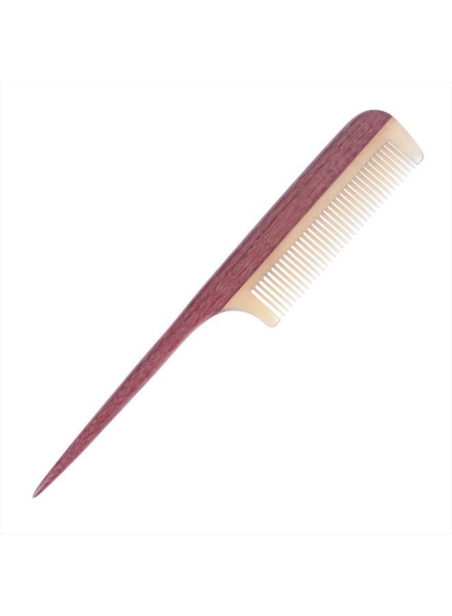 Breezelike Hair Combs - Fine Tooth Sheep Horn Comb with Purpleheart Wood Tail - No Static Teasing Hair Comb for Women - Image 3