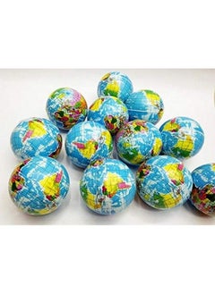 PowerTRC Mini Globe Planet Earth Soft Foam Stress Relief Educational Ball Toys For School Classroom And Party Favors Pack Of 24 (2.5 Inches)  - Image 2