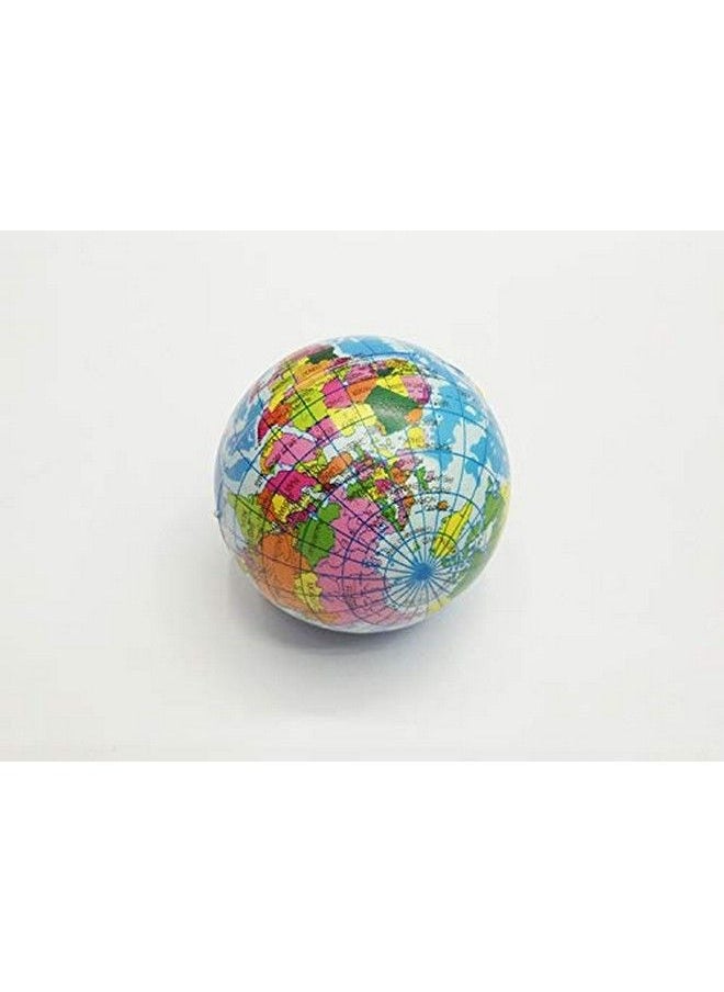 PowerTRC Mini Globe Planet Earth Soft Foam Stress Relief Educational Ball Toys For School Classroom And Party Favors Pack Of 24 (2.5 Inches)  - Image 3