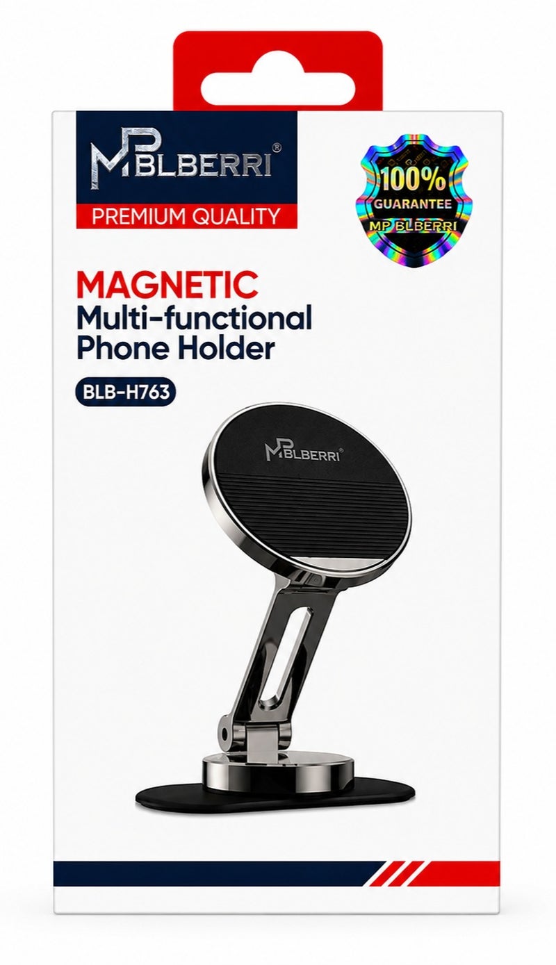 MPBLBERRI Magnetic Car Phone Holder Dashboard Mount – Multi-Functional Mobile Holder with Powerful Magnet, Adjustable Viewing Angle, One-Hand Operation for iPhone & Android - Image 3