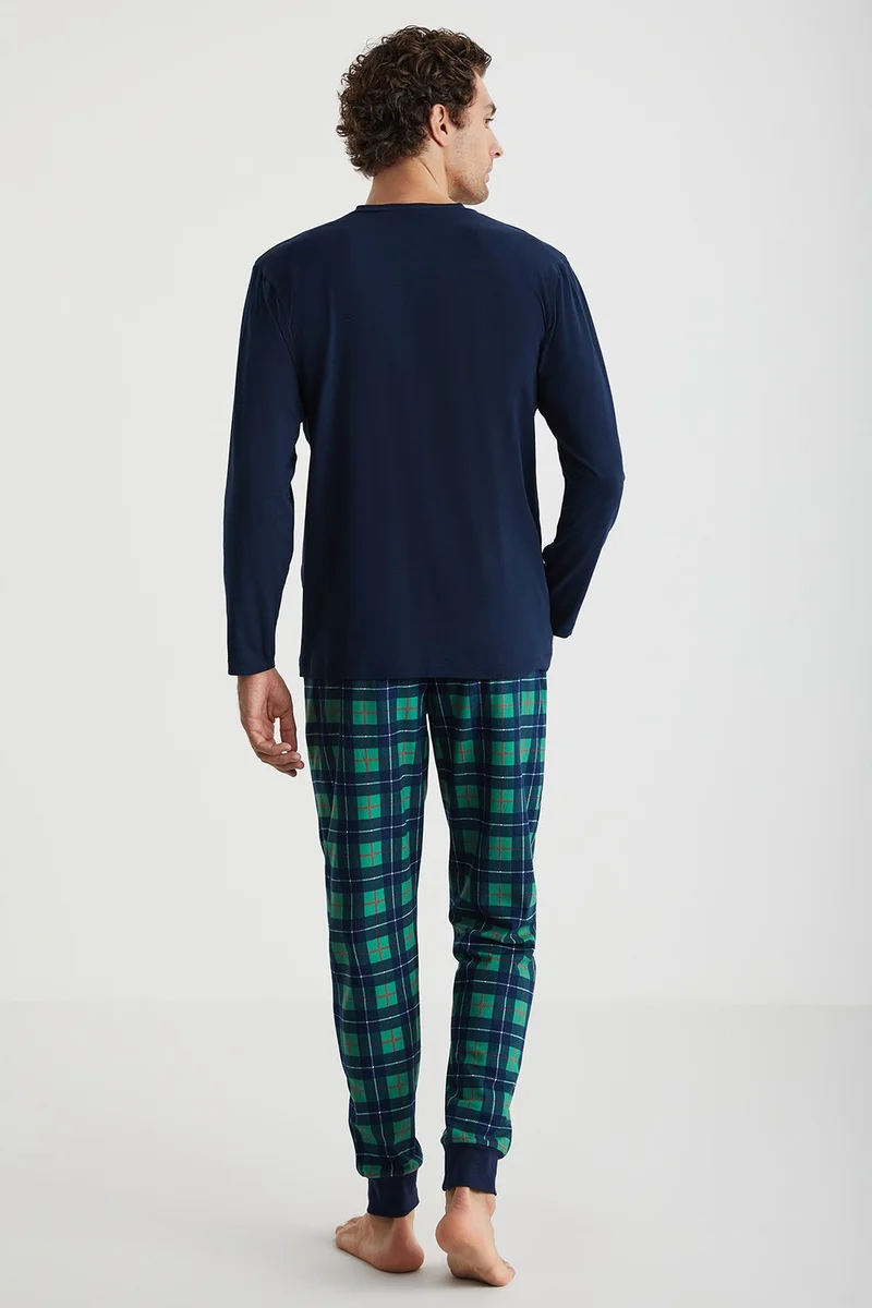 كوم New Half Placket Men's Pajama Set