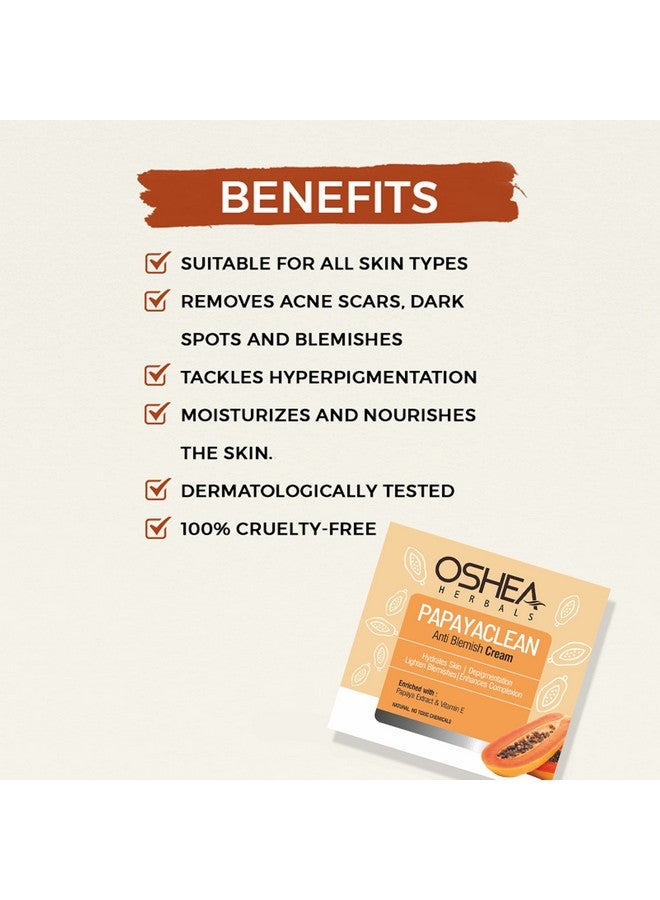 OSHEA Herbals Papayaclean Anti Blemishes (Papaya Face Wash + Papaya Cream 150Gm + 50Gm (Pack Of 1)) - Image 4