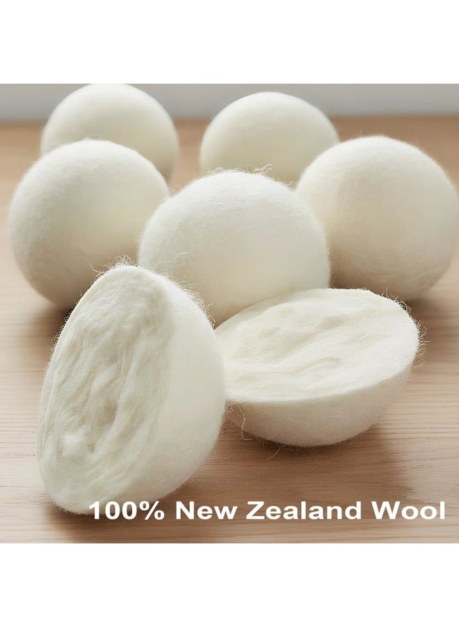 Qiseec Wool Dryer Balls 6 Pack - 3 Inch XL, Dryer Balls Laundry Reusable, Natural Fabric Softener, Reduce Drying Time and Prevent Wrinkles - Image 2
