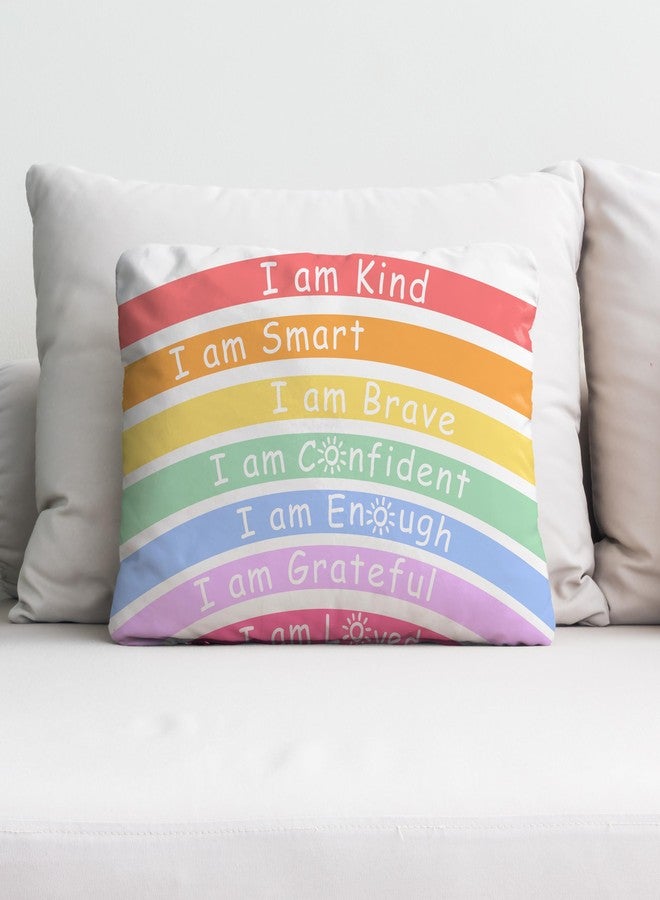 ONDTOM 12x20 Inch Classroom Decorative Throw Pillow Cover, 1 Pack Double-Sided, Boho Rainbow Mental Health Gifts for Kids Playroom School Reading Corner Counselor Therapist Office -A03 - Image 5