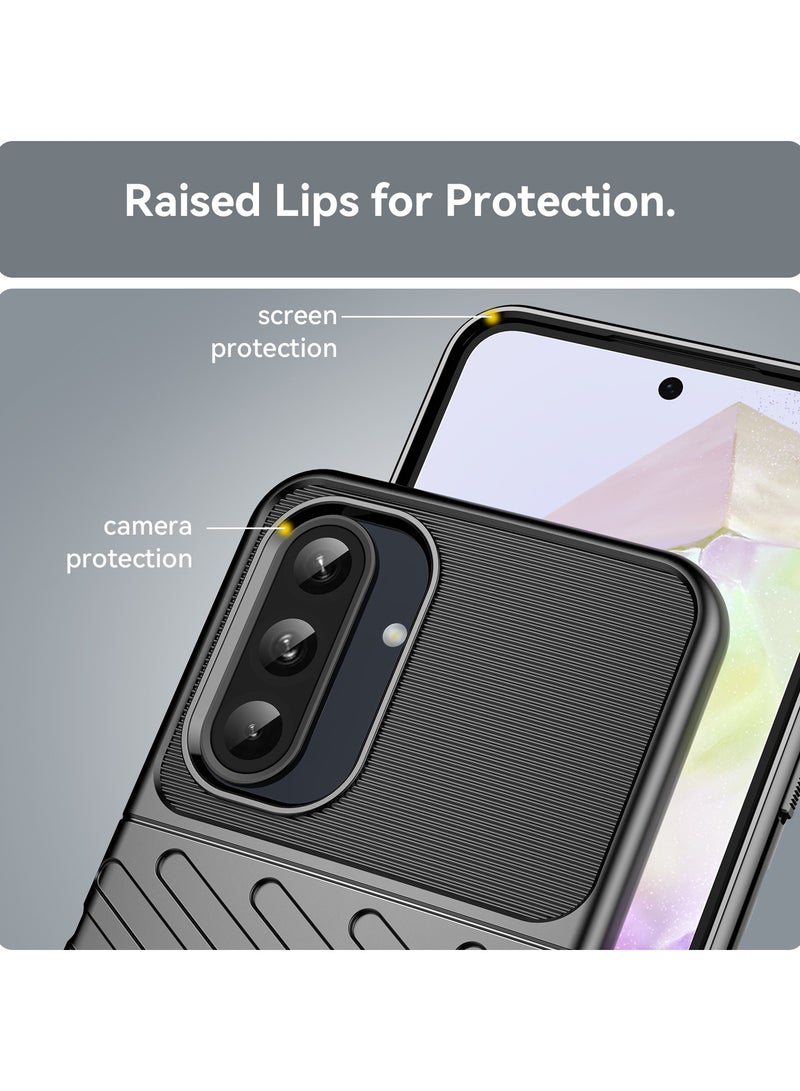 SanHu for Samsung Galaxy A73 5G Case Cover，Lens Slide Cover Design,Four Corner Anti Drop Airbag ,PC+TPU Environmentally Friendly Material,Black. - Image 5