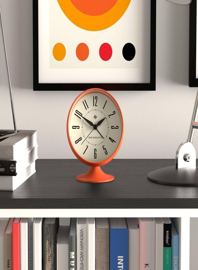 NEWGATE® Spheric Alarm Clock | Iconic Dome Retro Design | Orange Soft Rubberised Finish | Ideal for Bedside, Desk or Shelf | Mid Century Bedroom & Office Accessory - Image 3