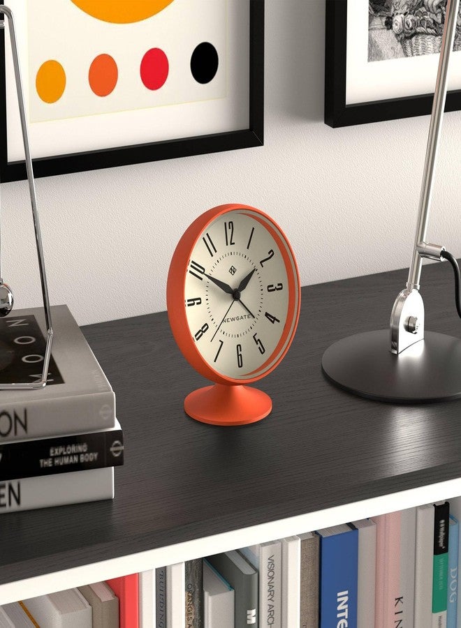 NEWGATE® Spheric Alarm Clock | Iconic Dome Retro Design | Orange Soft Rubberised Finish | Ideal for Bedside, Desk or Shelf | Mid Century Bedroom & Office Accessory - Image 5