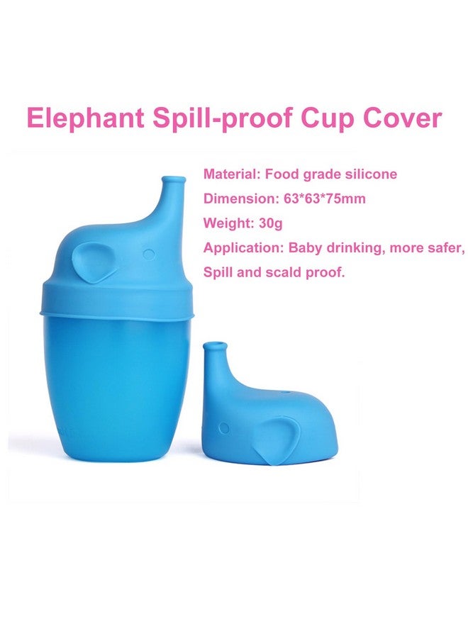 VEAGINS 5 Pack Silicone Sippy Cup Lids, Soft Spout Sippy Cups, Reusable Silicone Lids for Cups - Image 3