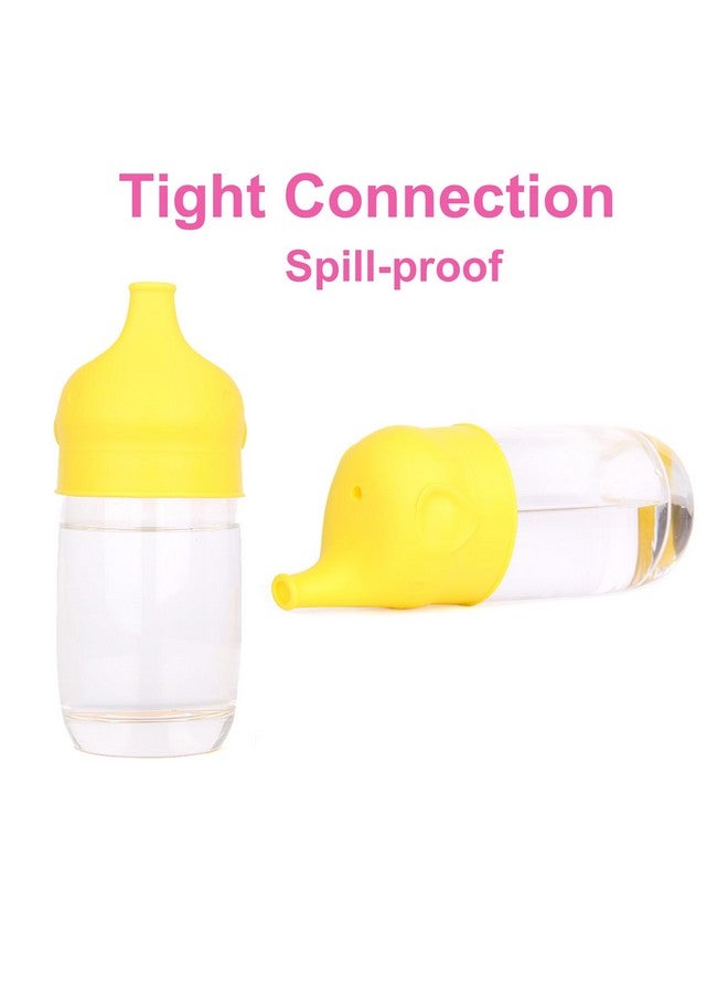 VEAGINS 5 Pack Silicone Sippy Cup Lids, Soft Spout Sippy Cups, Reusable Silicone Lids for Cups - Image 5