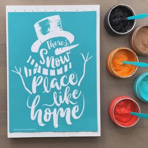 JAJADO 12 Jars Chalk Paste Paint for Stencils, Fabric Silk Screen Stencil Panit, Mesh Transfers Reusable Self Adhesive Stencil Paste Painting on Wood, T-Shirt, Chalkboard, Crafts Paste DIY Home Decor - Image 5