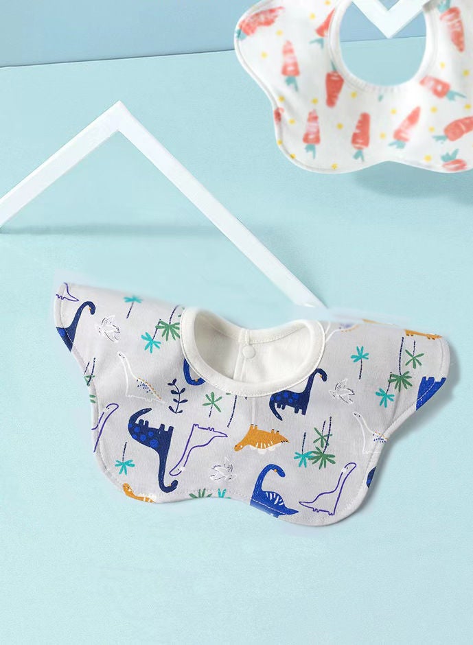 Shuer 5 Pieces Mother Baby Supplies Baby Saliva Towel Cotton Waterproof Baby Petal Bib - Image 2