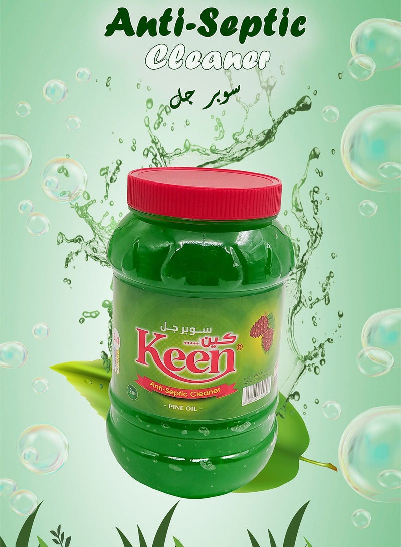 Kin Cleaner Gel 1000 gm against germs with the aroma of pine scent - Image 1