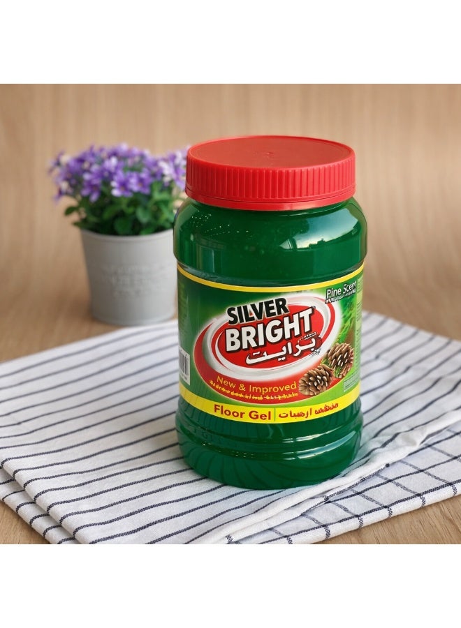 silver bright Cleaner Gel 1000 gm against germs with the aroma of pine scent - Image 1