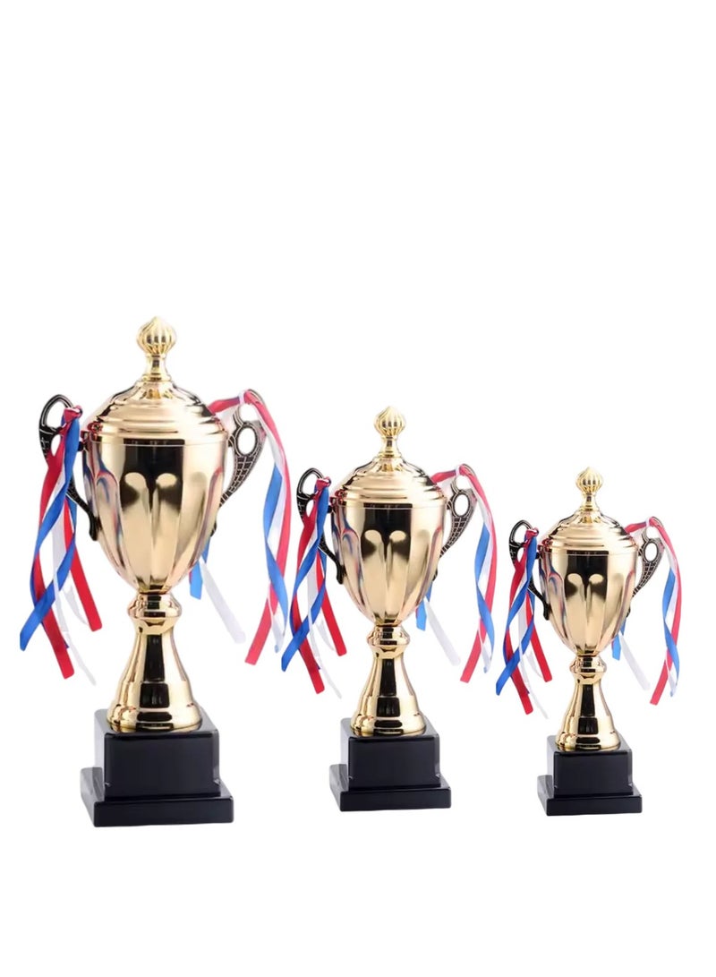 Spall Set of 3 Gold Trophies – 42/37/33cm | Premium Awards - Image 1