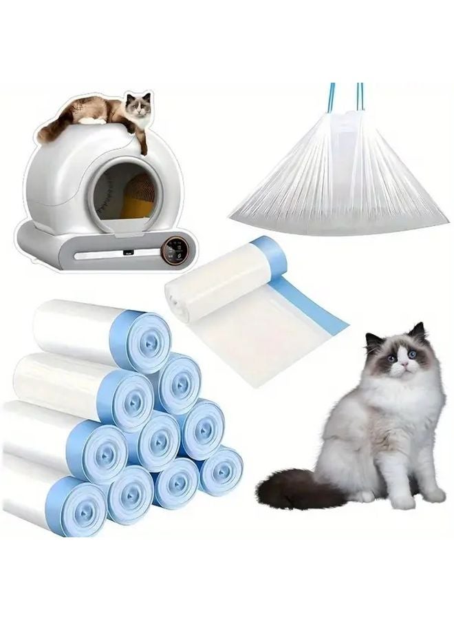 10 Rolls 150pcs Heavy Duty Cat Litter Box Liners Waste Bags 45x50cm Large Size - Image 1