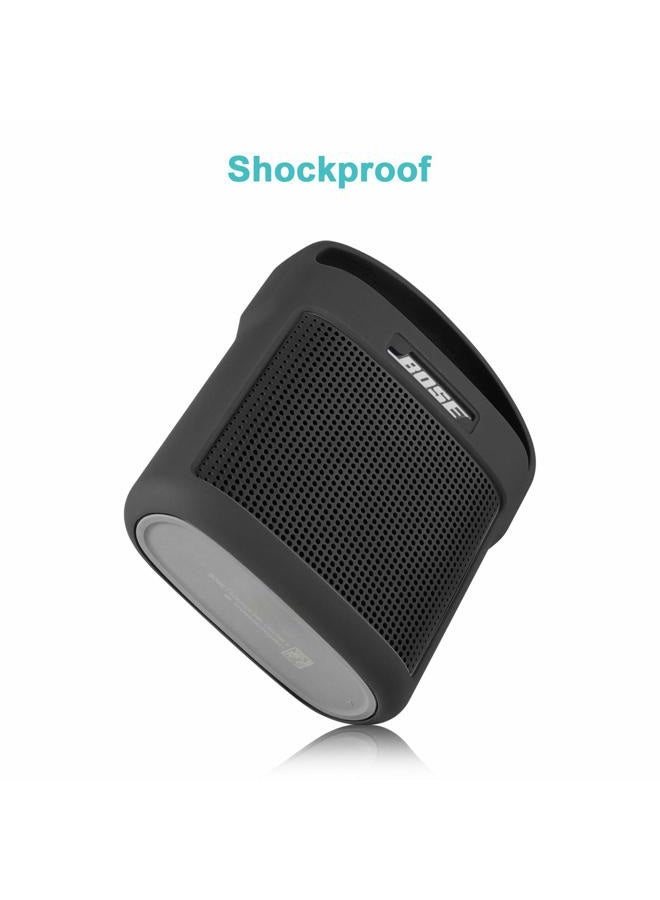 TXesign Protective Silicone Stand Up Case with Handle Compatible with Bose SoundLink Color Bluetooth Speaker II（Dark Gray - Image 4