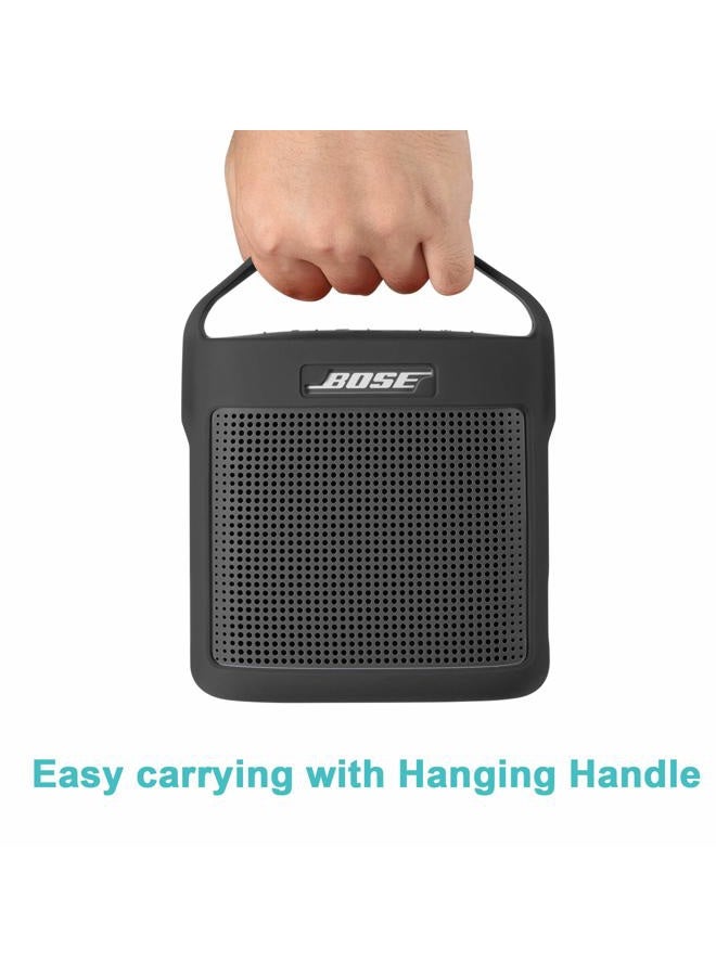 TXesign Protective Silicone Stand Up Case with Handle Compatible with Bose SoundLink Color Bluetooth Speaker II（Dark Gray - Image 3