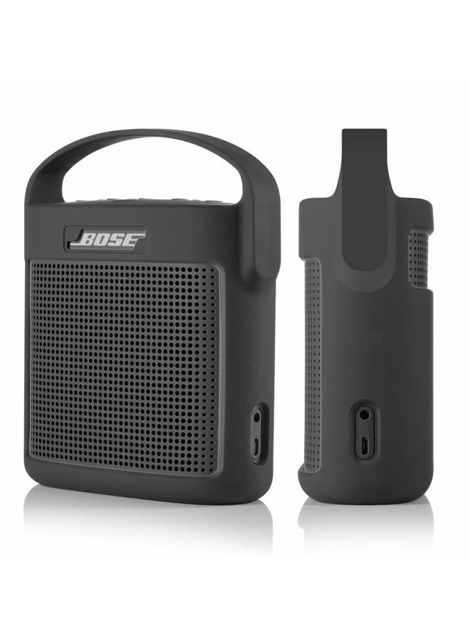 TXesign Protective Silicone Stand Up Case with Handle Compatible with Bose SoundLink Color Bluetooth Speaker II（Dark Gray - Image 2