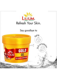 LILIUM Gold Face Gel 100G For Younger Looking Skin Extra Glow & Fair Complexion Oily & Dry Skin Women & Men All Skin Type Paraben & Sulfate Free  - Image 2