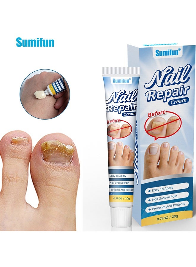 Sumifun Nail Repair Cream - Nail Toe Cream, Nail Cream Anti Harmful Substances Repair Finger Toe Nail Care Perfect for Men and Women Home Use 20g - Image 1
