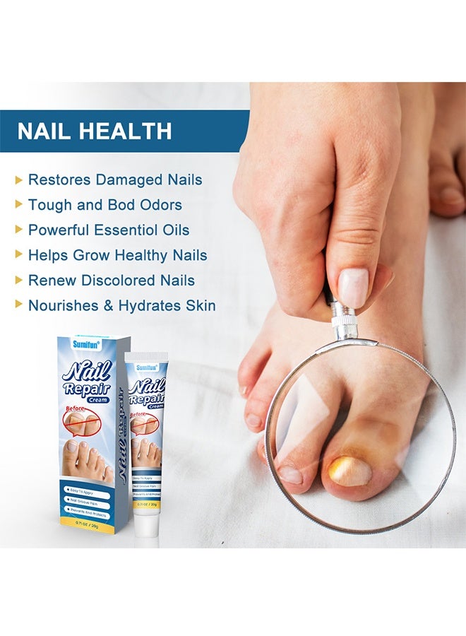 Sumifun Nail Repair Cream - Nail Toe Cream, Nail Cream Anti Harmful Substances Repair Finger Toe Nail Care Perfect for Men and Women Home Use 20g - Image 5