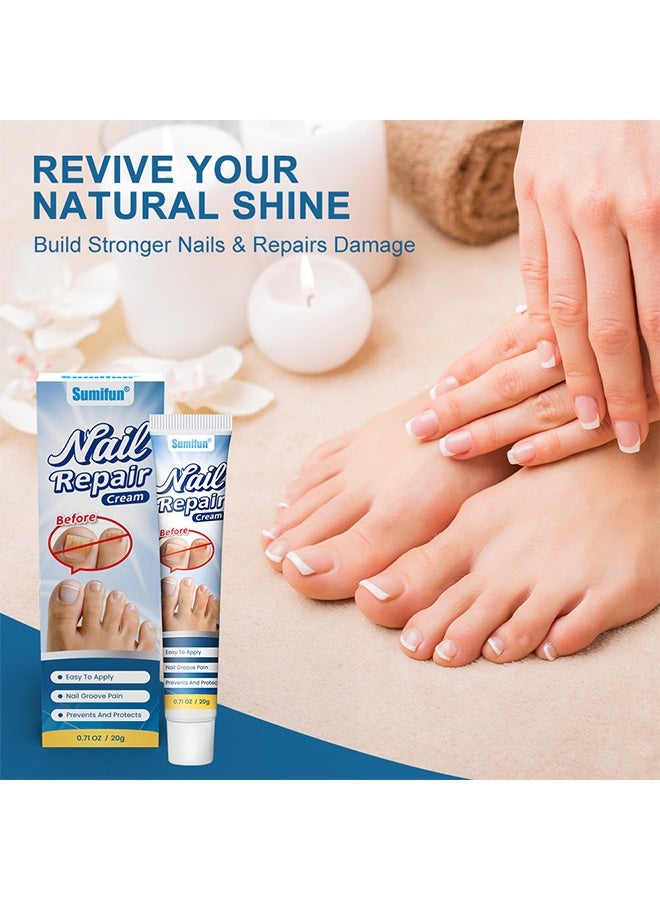 Sumifun Nail Repair Cream - Nail Toe Cream, Nail Cream Anti Harmful Substances Repair Finger Toe Nail Care Perfect for Men and Women Home Use 20g - Image 3