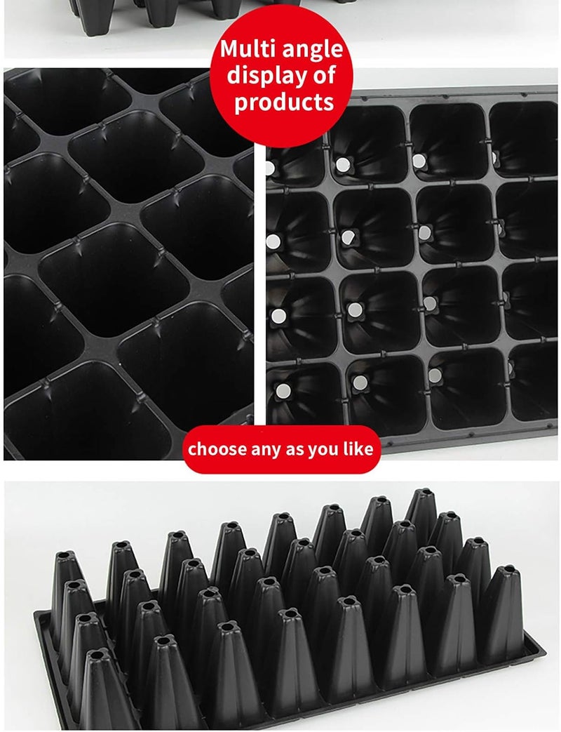 woobles 10PC Seed Starter Tray, 128 Cell Plugs Seed Trays Strong Plant Growing Starting Germination Kit with Cell Tray for Seed Starting, Peat Pellets Germination Box Nursery Pots (10PC) 1pc - Image 5