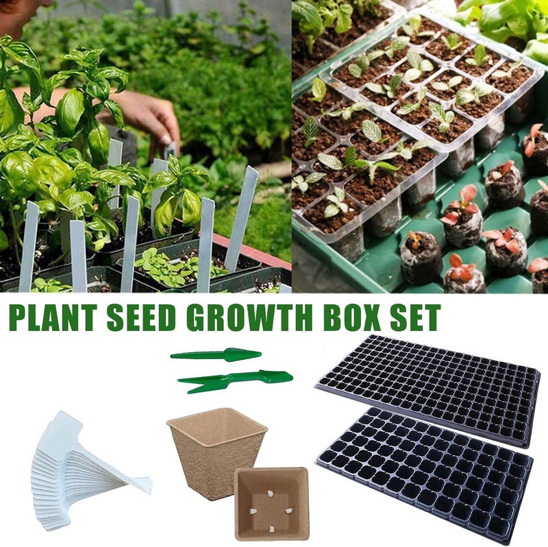 woobles 10PC Seed Starter Tray, 128 Cell Plugs Seed Trays Strong Plant Growing Starting Germination Kit with Cell Tray for Seed Starting, Peat Pellets Germination Box Nursery Pots (10PC) 1pc - Image 2