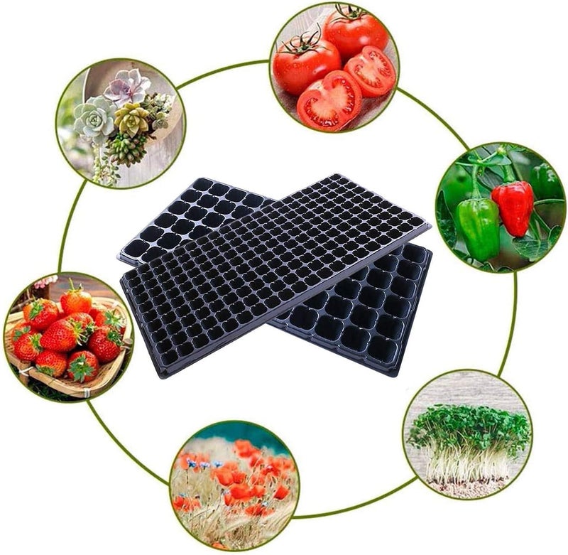 woobles 10PC Seed Starter Tray, 128 Cell Plugs Seed Trays Strong Plant Growing Starting Germination Kit with Cell Tray for Seed Starting, Peat Pellets Germination Box Nursery Pots (10PC) 1pc - Image 1