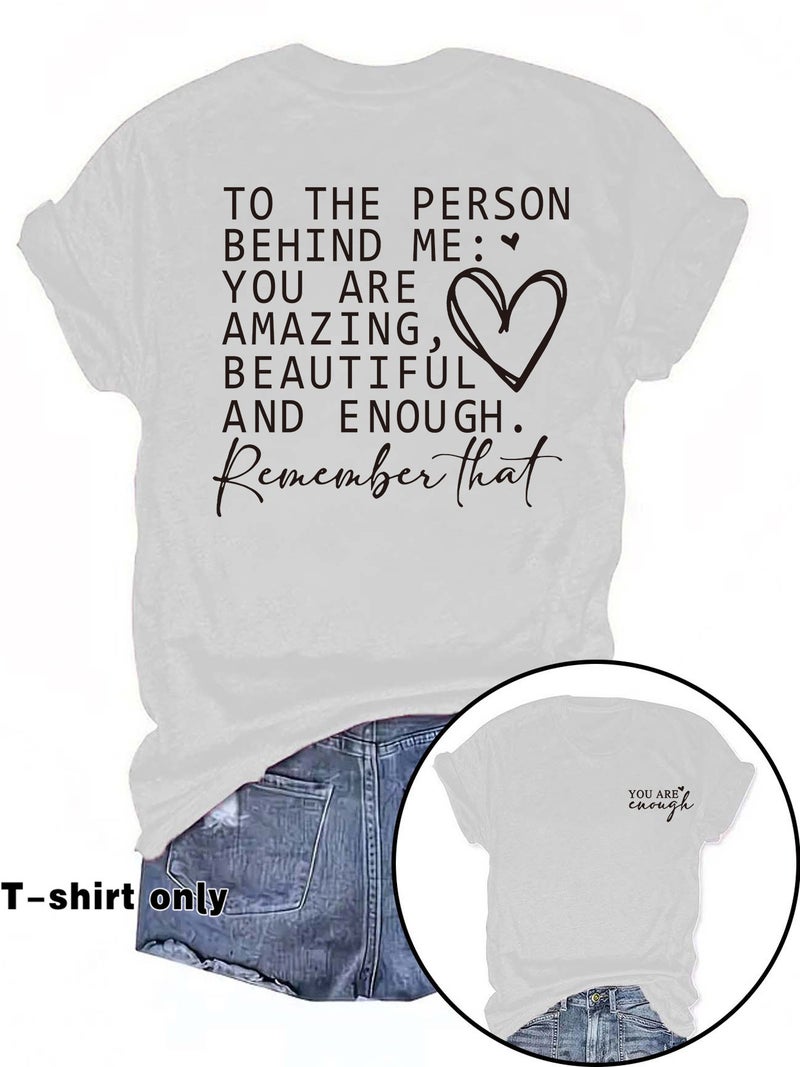 Fashion T-Shirt Women You Are Cuough Short Sleeve T-Shirt Women - Image 1