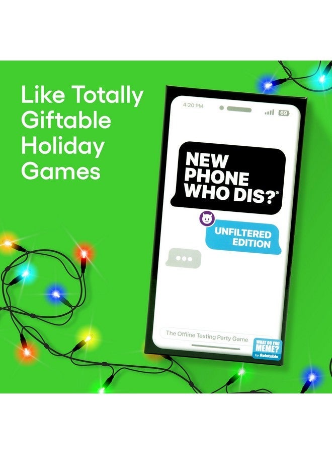 WHAT DO YOU MEME? New Phone, Who Dis? by Relatable, The Offline Text Message Party Game, All New Updated Content, Funny Game Night Games, Adult Christmas Games for Party, Includes 100 Inbox Cards and 300 Reply Cards - Image 3