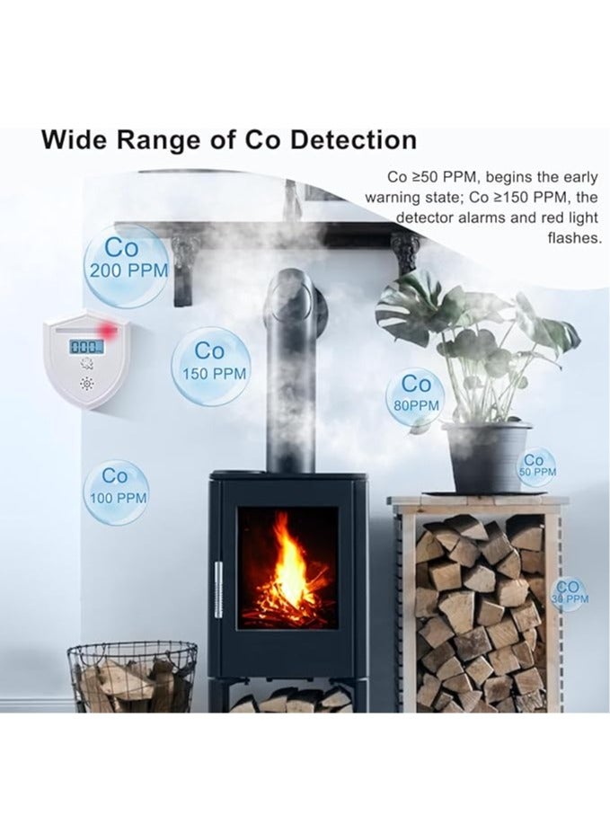 general Portable Carbon Monoxide Detector - Carbon Monoxide Detector Alarm for Travel, Carbon Monoxide Detector with Digital Display for Apartment/Home/Kitchen, Easy to Read and Install  - Image 2