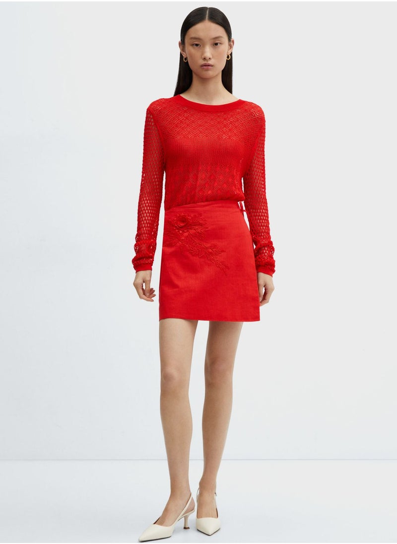 MANGO - Crew Neck Knitted Sweater - Image 1