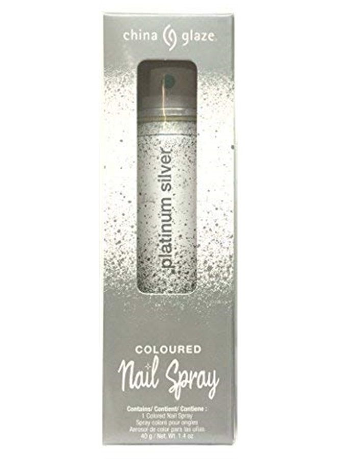 Nail Spray Nail Polish, Platinum Silver, 1.4 Fluid Ounce