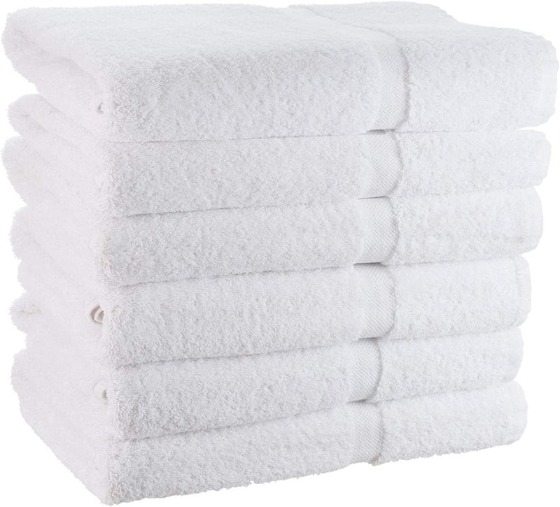 JENNY DENIAL 100 Cotton Super Soft absorvent White Hand Towel Face Towel Wash Basin Kitchen Towel Spa Saloon Small and Medium Size Combo Pack of 2 16 24 - Image 1