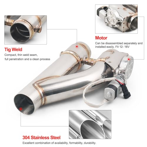 Dyno Racing Universal 3 Inch Stainless Steel Exhaust Pipe Kit - Image 3