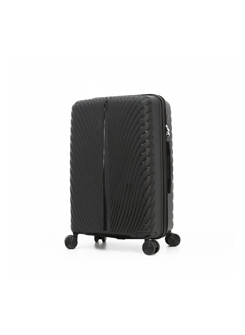 MELIFE Hardside Luggage Trolley Bag 3 Pieces Set,Black (S-20",M-24",L-28") - Image 2